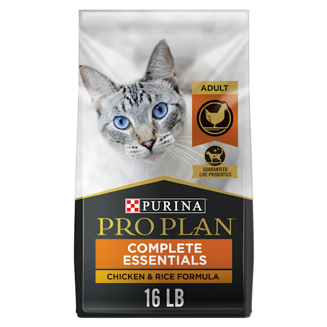 Purina Pro Plan High Protein with Probiotics Chicken & Rice Formula Dry Cat Food, 16 lbs. - Carousel image #1