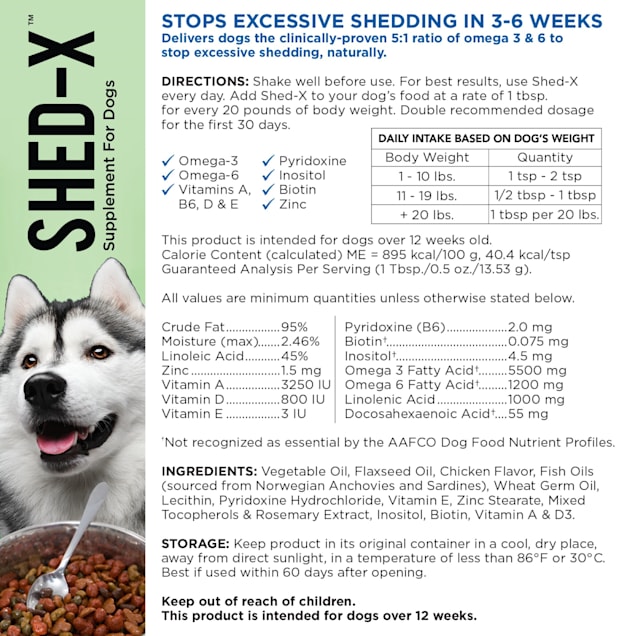 Shed X Dermaplex Liquid Supplement for Dogs 32 oz. Petco