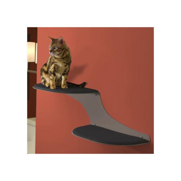 The Refined Feline Cloud Shelf in Titanium Left Facing 10