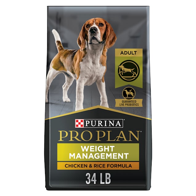 Purina Pro Plan with Probotics Weight Management Chicken & Rice Formula Dry Dog Food, 34 lbs. - Carousel image #1
