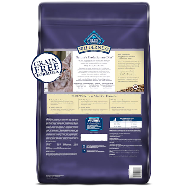 Blue Buffalo Blue Wilderness Natural High Protein Chicken Adult Dry Cat Food 12 lbs. Petco