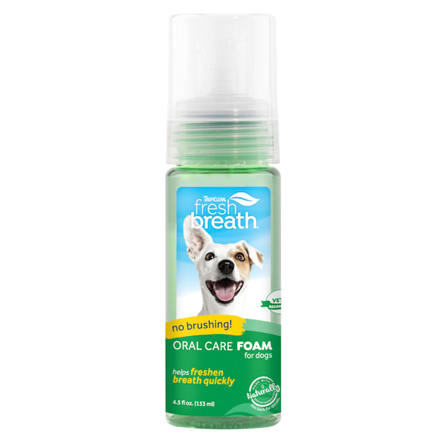 TropiClean Fresh Breath Oral Care Mint Foam for Pets 4.5 fl. oz
