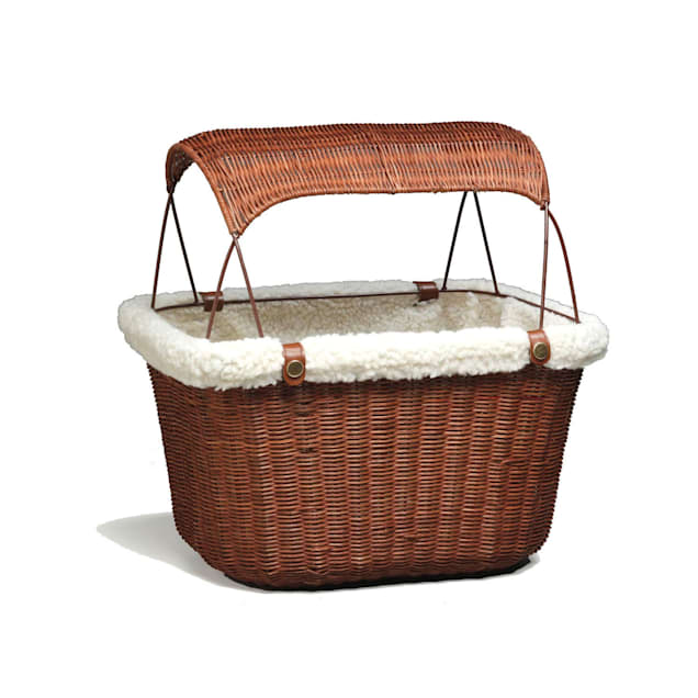 wicker bicycle basket for dogs