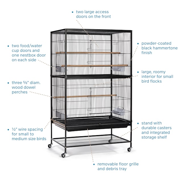 Prevue Pet Products Large Black Flight Bird Cage   Petco