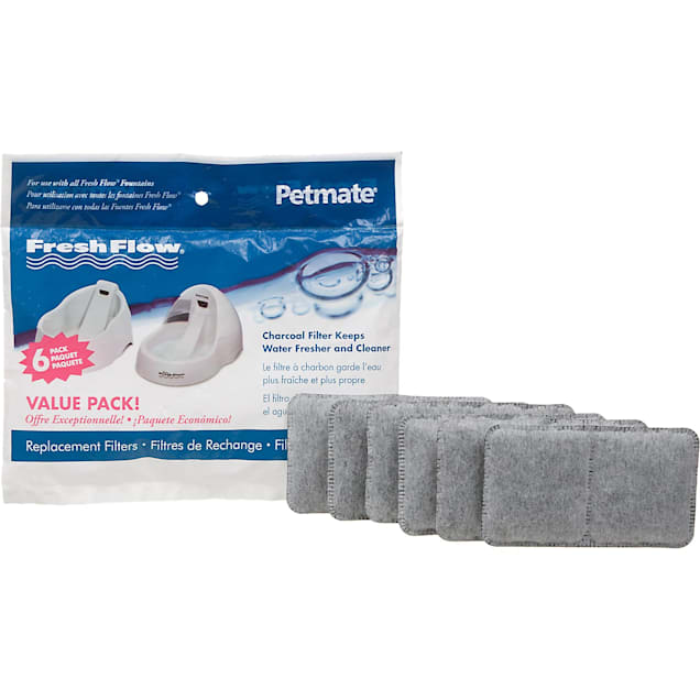 Petmate Fresh Flow Purifying Pet Fountain Replacement Filters 6-Pack - Carousel image #1