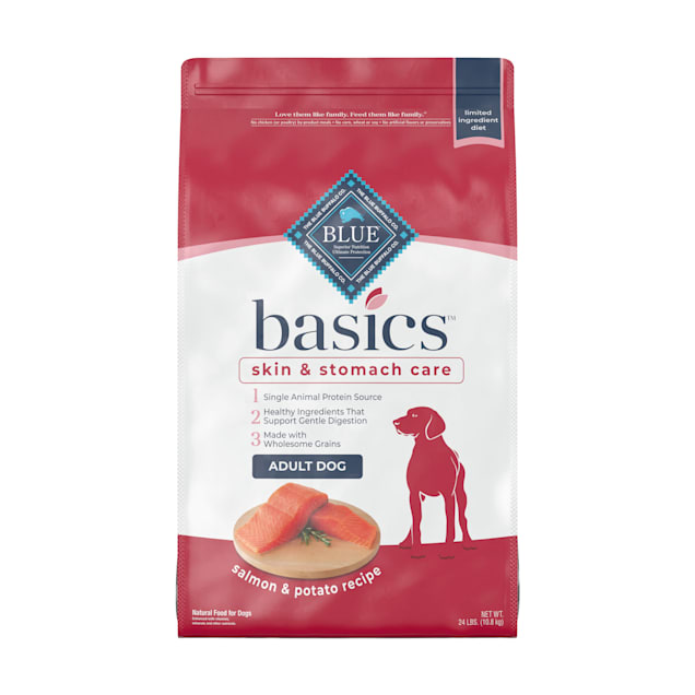 Blue Buffalo Blue Basics Adult Salmon & Potato Recipe Dry Dog Food, 24 lbs. - Carousel image #1