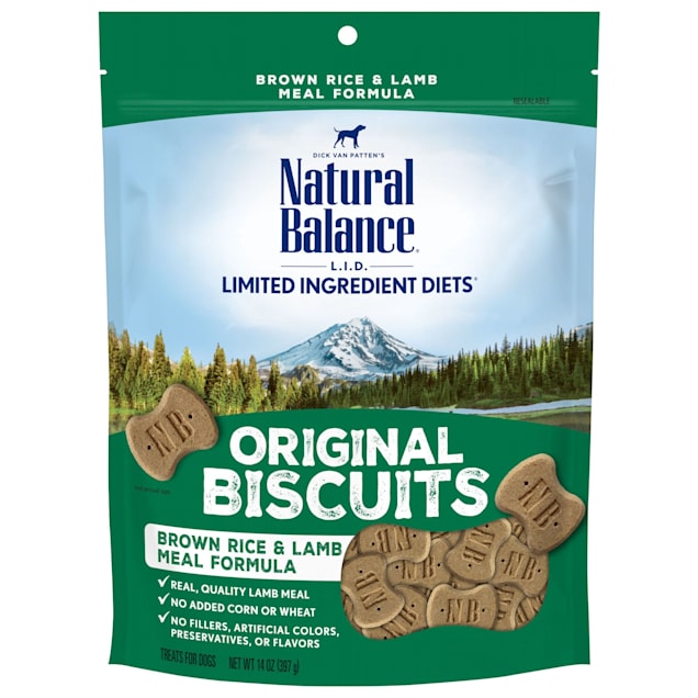 Natural Balance L.I.T. Limited Ingredient Treats Brown Rice & Lamb Meal Formula Dog Treats, 14 oz. - Carousel image #1