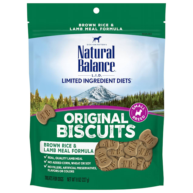 Natural Balance L.I.T. Limited Ingredient Treats Small Breed Brown Rice & Lamb Meal Formula Dog Treats, 8 oz. - Carousel image #1