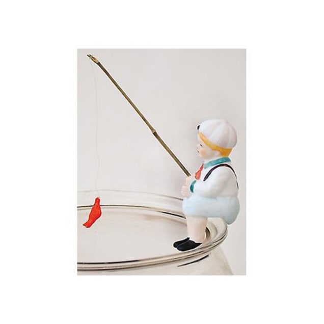 Zoo Med Steve Fishing Boy Hanging Aquarium Ornament