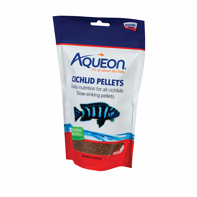 Aqueon Cichlid Pellets Fish Food, Mini - 4.5 oz pouch