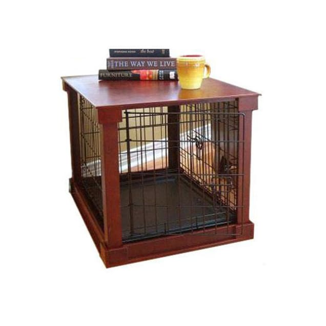 Zoovilla Dog Crate with Wooden Cover, 28" L X 42" W X 30" H - Carousel image #1
