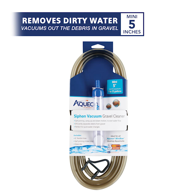 Aqueon Siphon Vacuum Aquarium Gravel Cleaner, Mini, 5"
