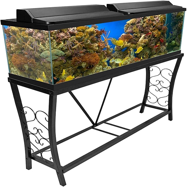 Aquatic Fundamentals Black Scroll Aquarium Stand - for 55 Gallon