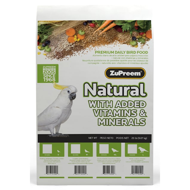 Zupreem cockatiel food clearance