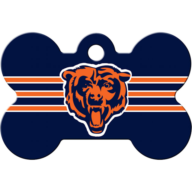 Quick-Tag Chicago Bears NFL Bone Personalized Engraved Pet ID Tag