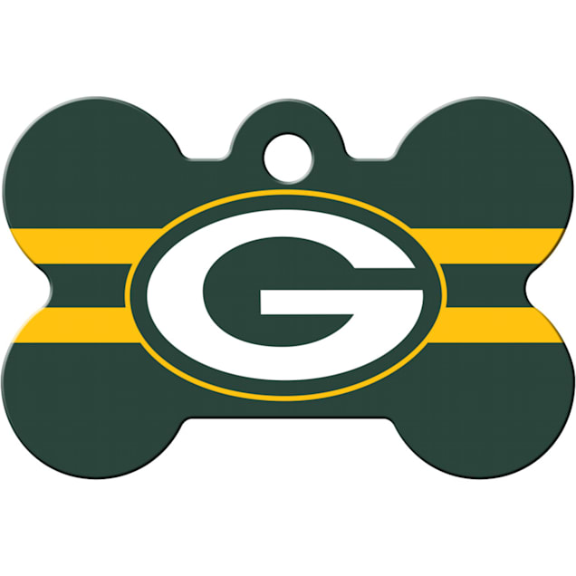 Quick Tag Green Bay Packers NFL Bone Personalized Engraved Pet ID