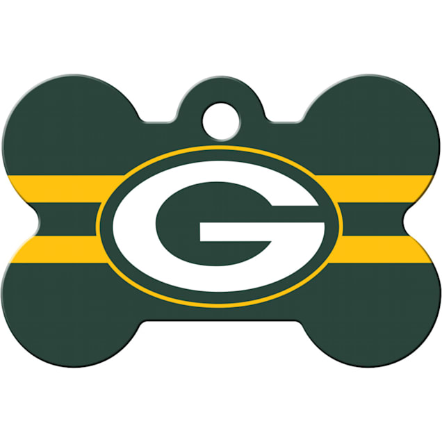 Quick-Tag Green Bay Packers NFL Bone Personalized Engraved Pet ID Tag