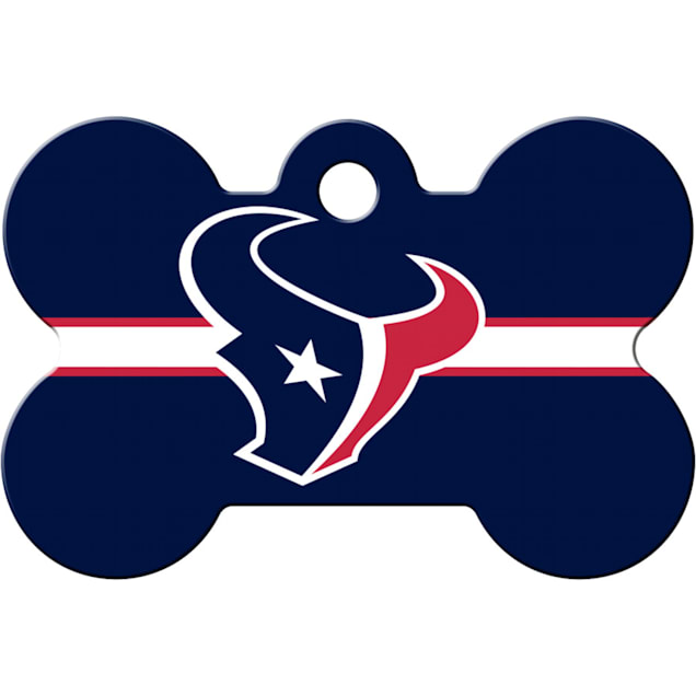 Quick-Tag Houston Texans NFL Bone Personalized Engraved Pet ID Tag - Carousel image #1