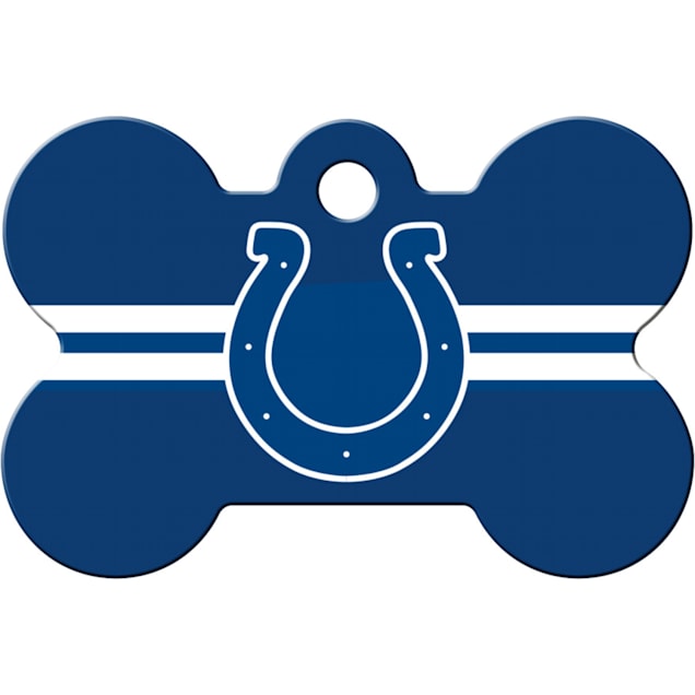 Quick-Tag Indianapolis Colts NFL Bone Personalized Engraved Pet ID Tag, Large - Carousel image #1