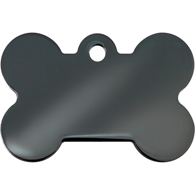 Quick-Tag Large Smokey Black Bone Personalized Engraved Pet ID Tag - Carousel image #1