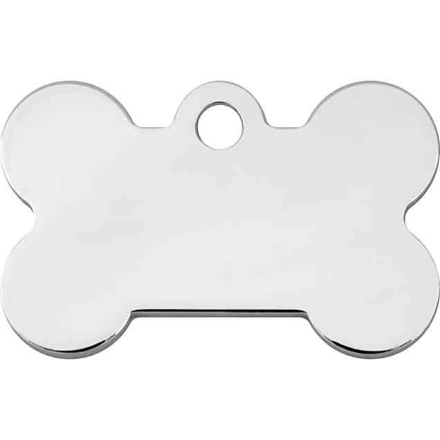 Quick Tag Chrome Bone Personalized Engraved Pet ID Tag Small Petco