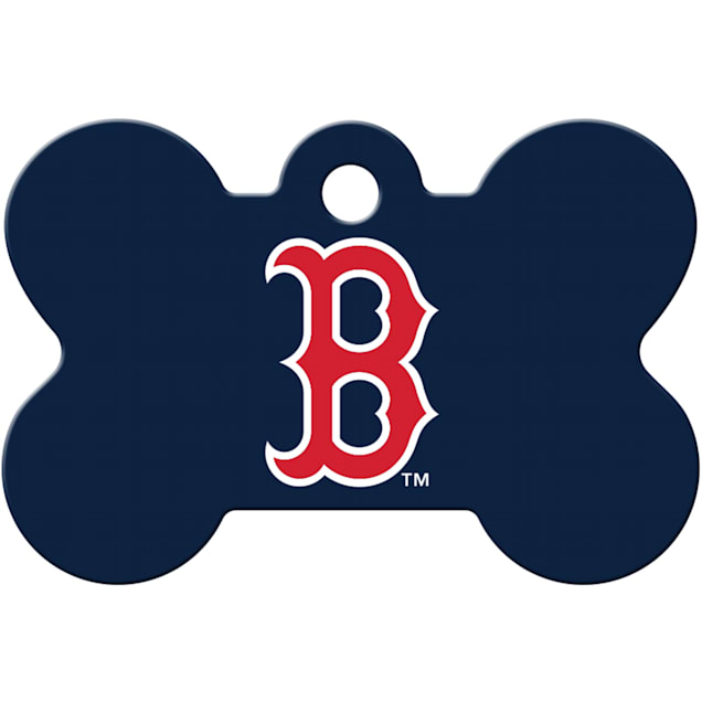 Quick-Tag Boston Red Sox MLB Bone Personalized Engraved Pet ID Tag