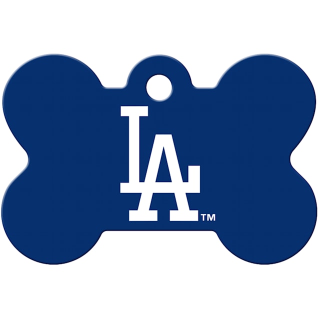 Quick-Tag Los Angeles Dodgers MLB Personalized Engraved Pet ID Tag, 1 1/4  W X 1 1/2 H