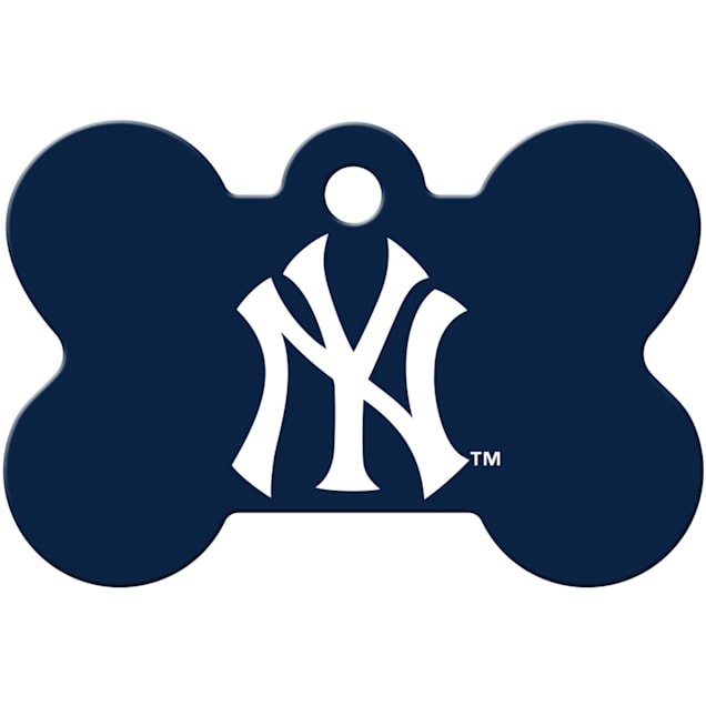 Quick-Tag New York Yankees MLB Bone Personalized Engraved Pet ID Tag