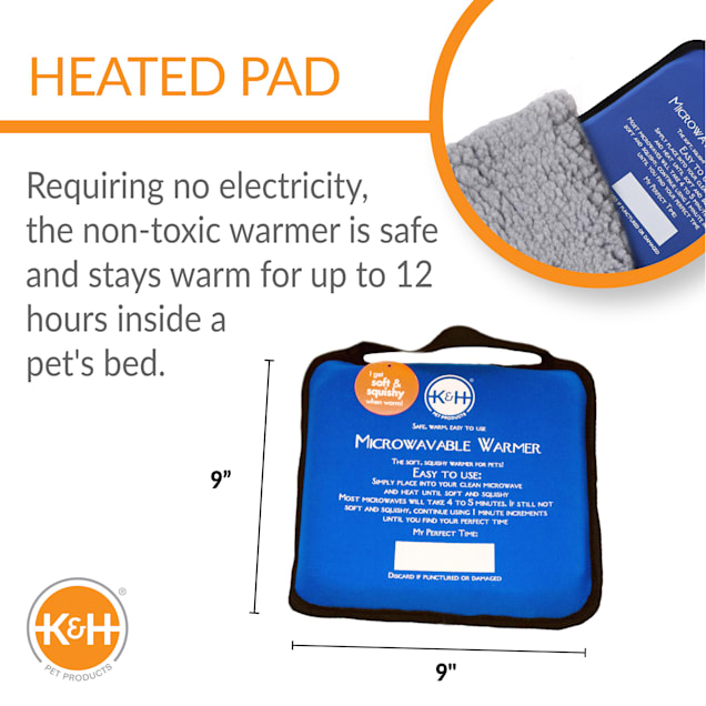 K and h heating pad top