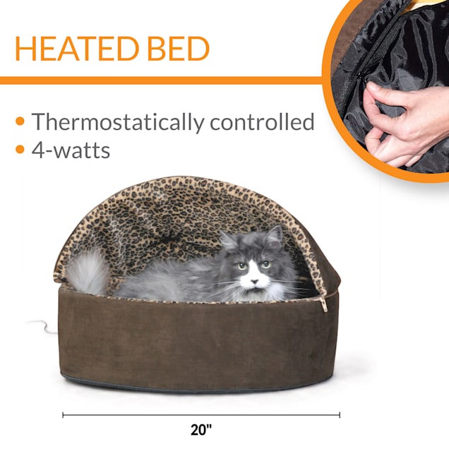 Heated pet beds for cats sales