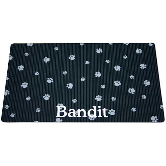 Graphic Pattern Pet Placemat Non-slip Absorbent Dog Feeding Mat