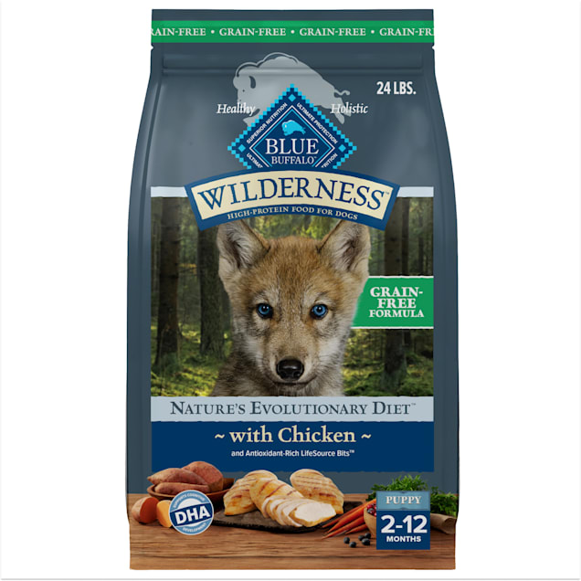 Blue Buffalo Wilderness Natural Puppy High Protein Grain Free Chicken Dry Dog Food 24 Lbs Petco