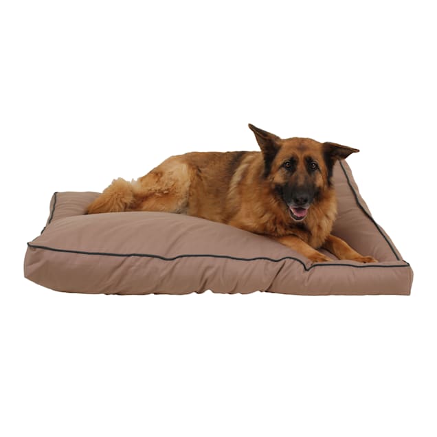 Carolina Pet Company Indoor Outdoor Jamison Tan Faux Gusset Dog Bed, 42" L x 30" W - Carousel image #1