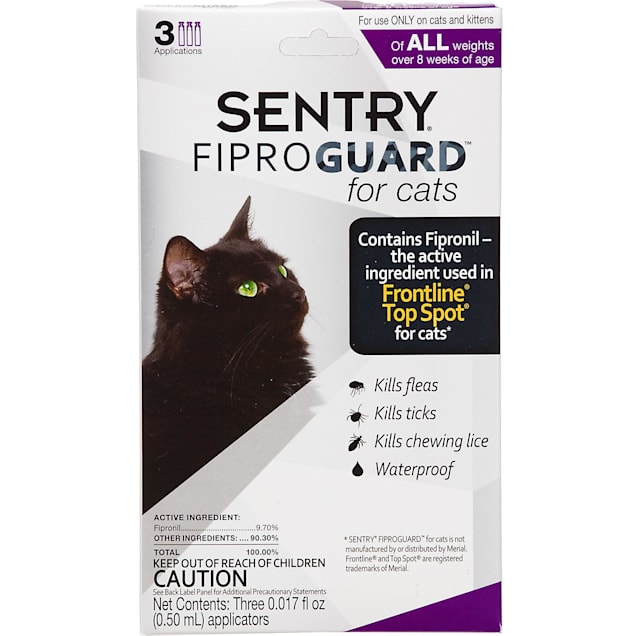 Sentry FIPROGUARD Cat & Kitten Topical Flea & Tick Treatment, Pack of 3 - Carousel image #1