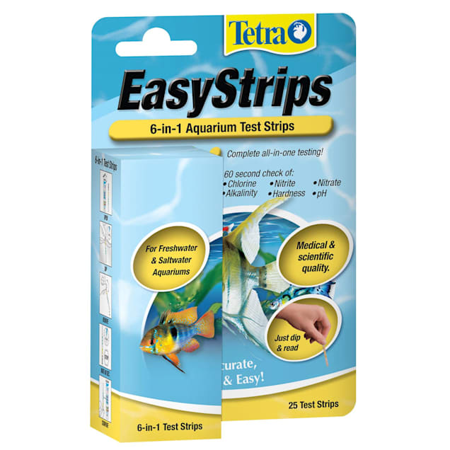 Identiteit voorjaar Fonkeling Tetra EasyStrips 6-in-1 Aquarium Test Strips, Pack of 25 | Petco