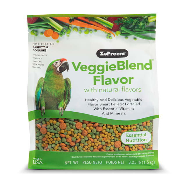 ZuPreem AvianMaintenance VeggieBlend Premium Bird Diet for Medium Large Birds 3.25 lbs