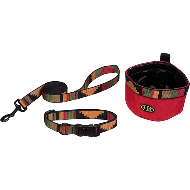 Bison Pet Dog 3-Piece Set in Rasta, Small - Carousel image #1