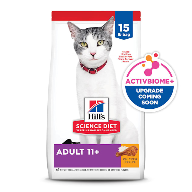 Hill s Science Diet Senior 11 Chicken Recipe Dry Cat Food 15.5 lbs