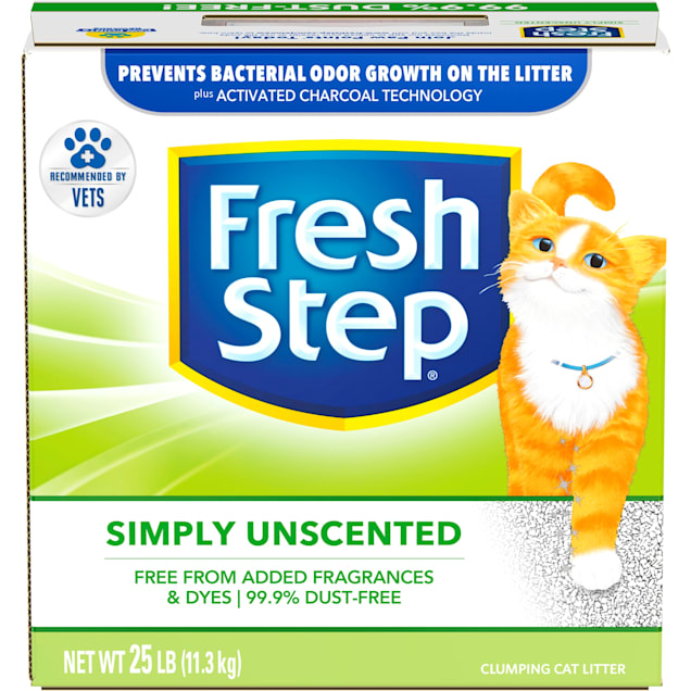 Fresh Step Simply Unscented Clumping Cat Litter, 25 lbs. - Carousel image #1