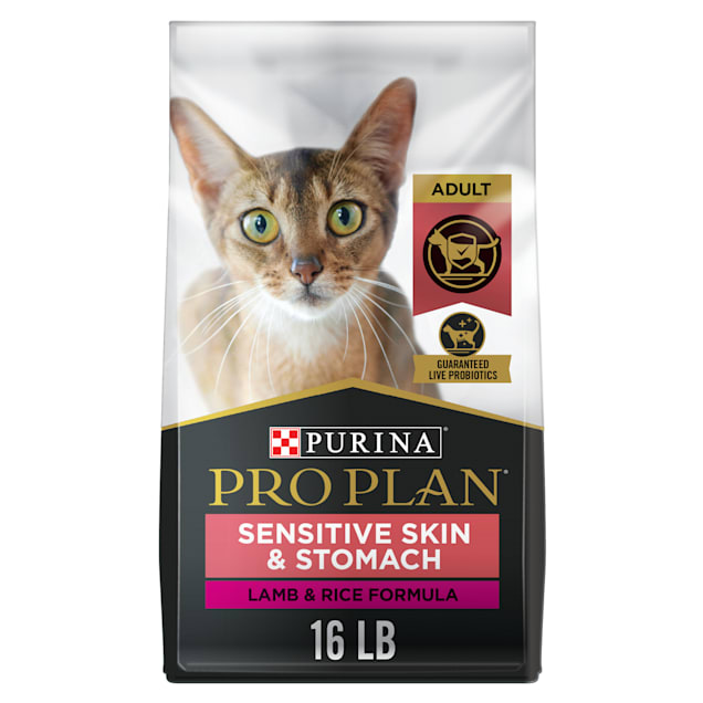 Purina Pro Plan Sensitive Skin & Stomach, Lamb & Rice Formula Dry Cat Food, 16 lbs. - Carousel image #1