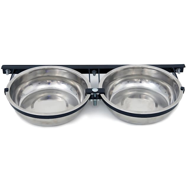 Lucky Dog® Rotating Double Food & Water Kennel Dog Bowls