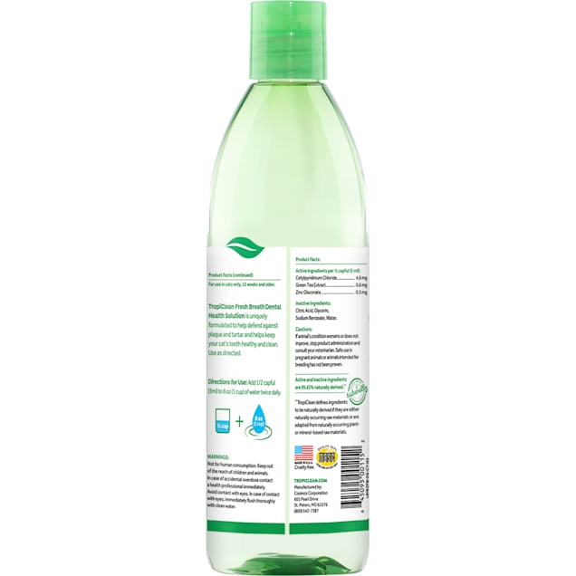 TropiClean Fresh Breath Dental Health Solution for Cats 16 fl. oz
