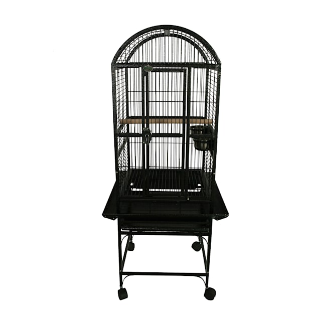 A E Cage Company Black Classico Dometop Small Bird Cage 18