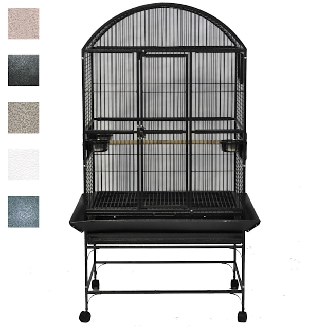 A&E Cage Company Black Palace Dometop Bird Cage, 32 L X 23 W X 63 H