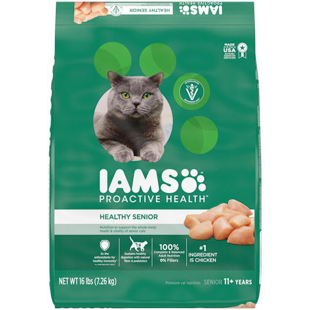 Iams ProActive Health Chicken Senior Dry Cat Food 16 lbs. Petco