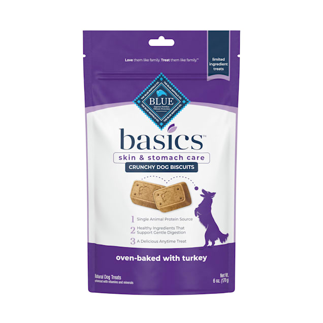 Blue Buffalo Blue Basics Turkey & Potato Biscuits Dog Treats, 6 oz. - Carousel image #1