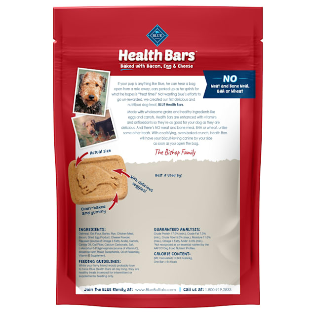 Blue Buffalo Blue Health Bars With Bacon Egg Cheese Dog Treats