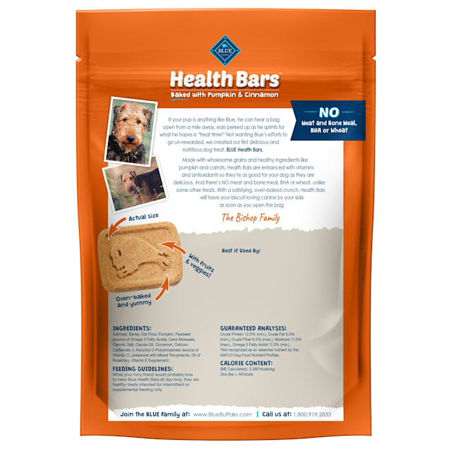 Blue Buffalo Blue Health Bars With Pumpkin And Cinnamon Dog Treats 16 Oz Petco