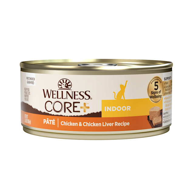 Wellness CORE Natural Grain Free Wet Chicken & Chicken Liver Pate Indoor Food, 5.5 oz., Case of 24 - Carousel image #1