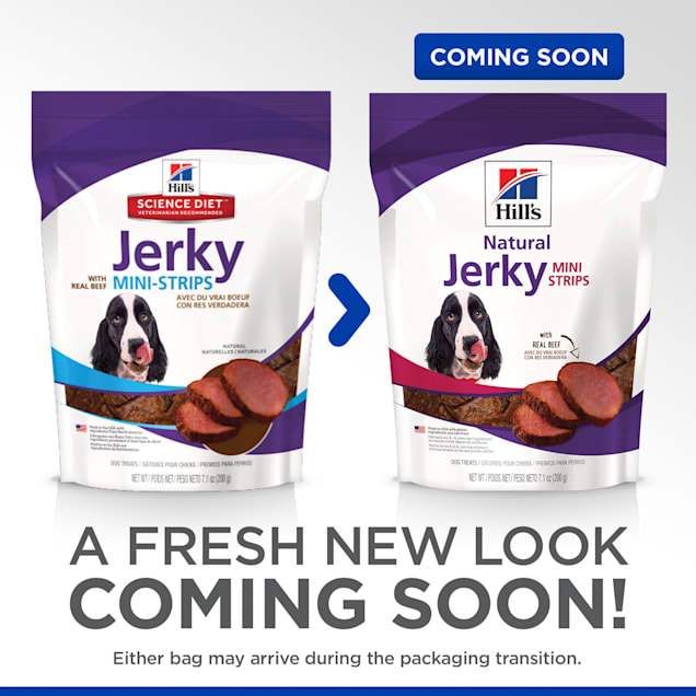 Hill s Science Diet Natural Jerky Mini Strips with Real Beef Dog Treats 7.1 oz Bag